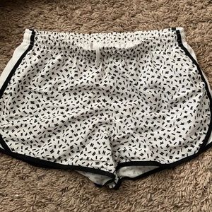 lettered nike shorts